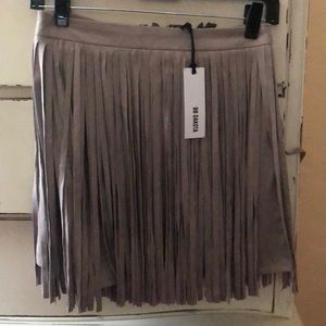 COPY - BB Dakota Size 2 Gray/tan Suede Fringe Ski…